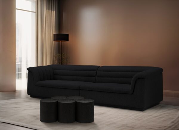 Dimple Terrazzo Pattern Iron Nesting 5pc. Modular Coffee Table