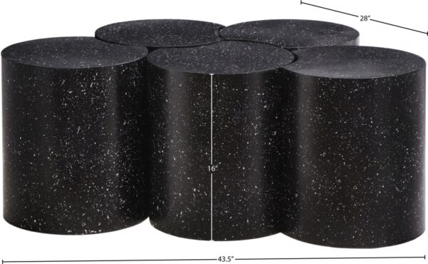 Dimple Terrazzo Pattern Iron Nesting 5pc. Modular Coffee Table