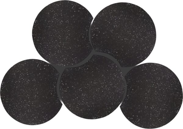 Dimple Terrazzo Pattern Iron Nesting 5pc. Modular Coffee Table