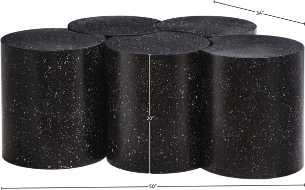 Dimple Terrazzo Pattern Iron Nesting 5pc. Modular Coffee Table