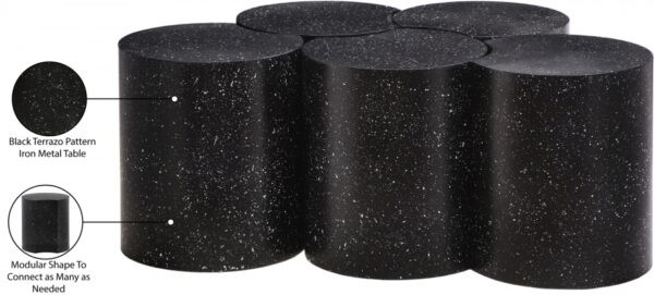 Dimple Terrazzo Pattern Iron Nesting 5pc. Modular Coffee Table