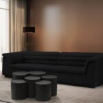 Dimple Terrazzo Pattern Iron Nesting 6pc. Modular Coffee Table