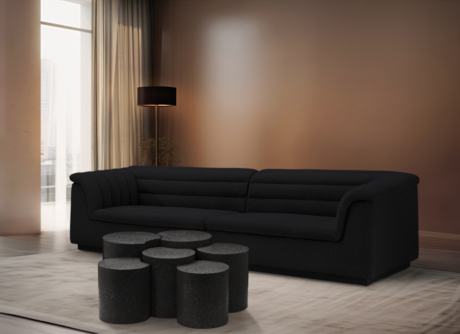 Dimple Terrazzo Pattern Iron Nesting 6pc. Modular Coffee Table