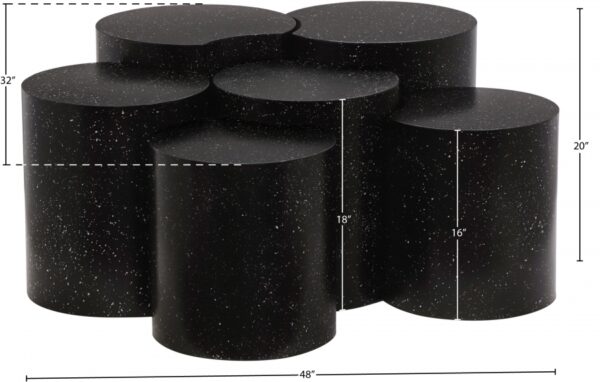 Dimple Terrazzo Pattern Iron Nesting 6pc. Modular Coffee Table