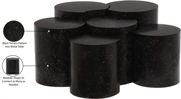 Dimple Terrazzo Pattern Iron Nesting 6pc. Modular Coffee Table