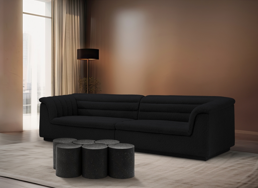 Dimple Terrazzo Pattern Iron Nesting 6pc. Modular Coffee Table