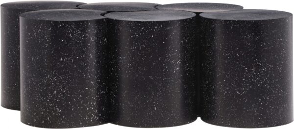 Dimple Terrazzo Pattern Iron Nesting 6pc. Modular Coffee Table