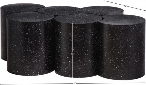 Dimple Terrazzo Pattern Iron Nesting 6pc. Modular Coffee Table