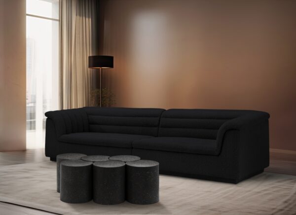 Dimple Terrazzo Pattern Iron Nesting 6pc. Modular Coffee Table