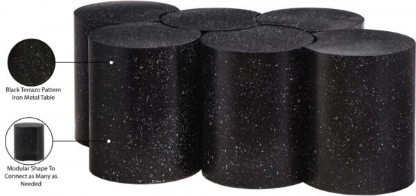 Dimple Terrazzo Pattern Iron Nesting 6pc. Modular Coffee Table