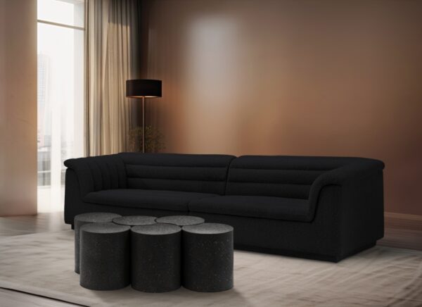 Dimple Terrazzo Pattern Iron Nesting 6pc. Modular Coffee Table