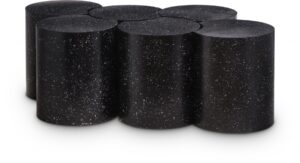 Dimple Terrazzo Pattern Iron Nesting 6pc. Modular Coffee Table
