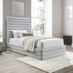 Maxwell Linen Textured Fabric Upholstered Bed