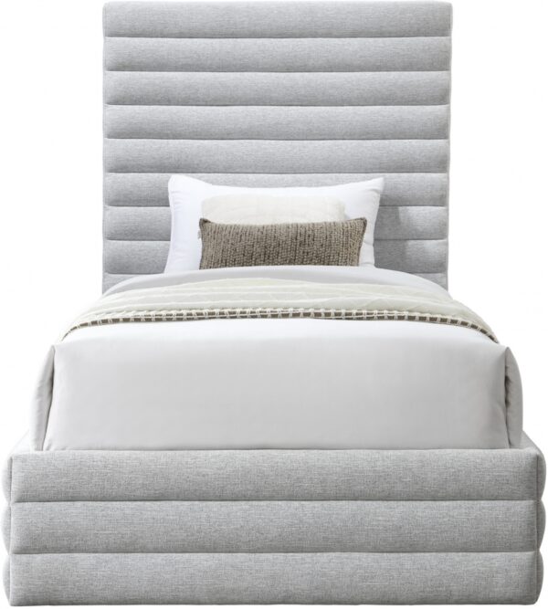 Maxwell Linen Textured Fabric Upholstered Bed