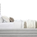Maxwell Linen Textured Fabric Upholstered Bed
