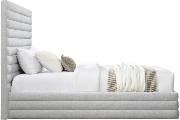 Maxwell Linen Textured Fabric Upholstered Bed