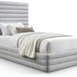 Maxwell Linen Textured Fabric Upholstered Bed