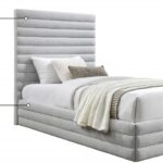 Maxwell Linen Textured Fabric Upholstered Bed