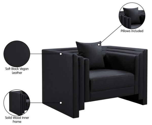 Everett Vegan Leather Upholstered Chair