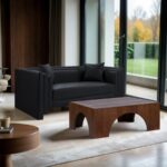 Everett 67" Vegan Leather Upholstered Loveseat