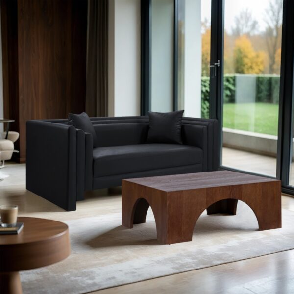 Everett 67" Vegan Leather Upholstered Loveseat