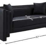 Everett 67" Vegan Leather Upholstered Loveseat