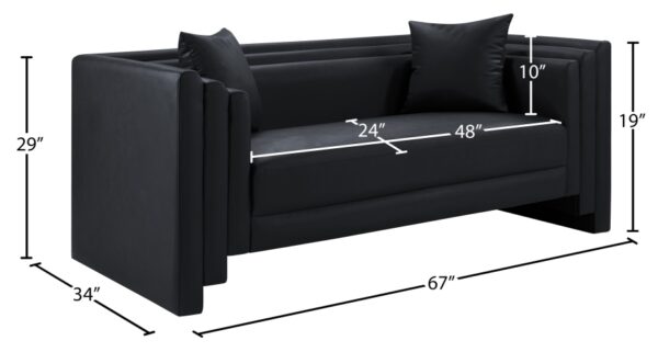 Everett 67" Vegan Leather Upholstered Loveseat