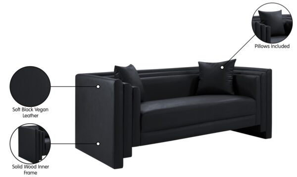 Everett 67" Vegan Leather Upholstered Loveseat