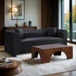 Everett 88.5" Vegan Leather Upholstered Sofa