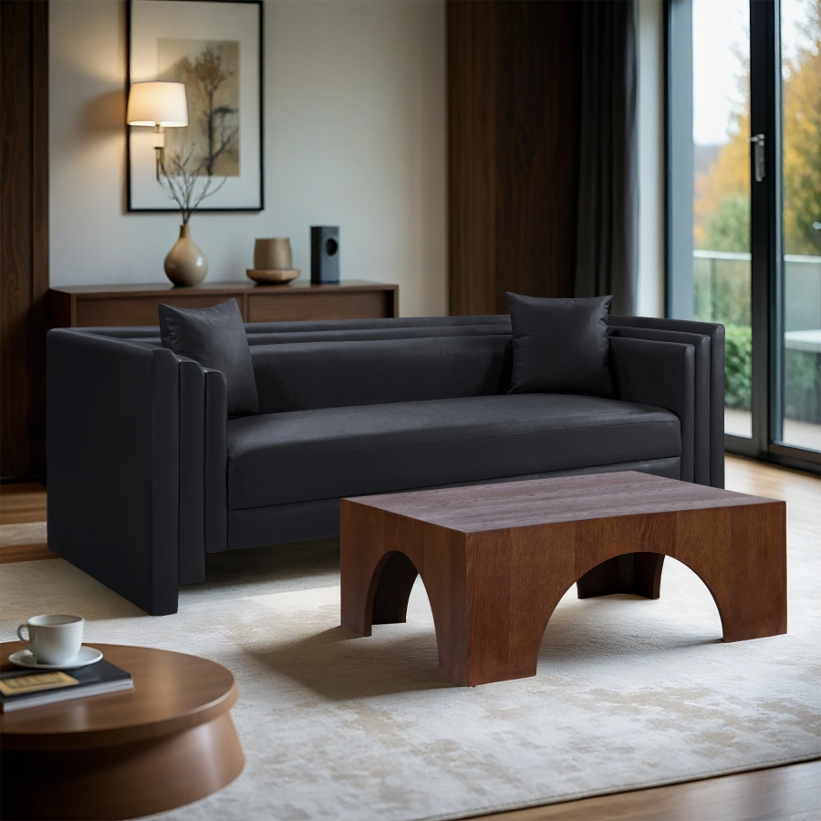 Everett 88.5" Vegan Leather Upholstered Sofa