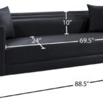 Everett 88.5" Vegan Leather Upholstered Sofa