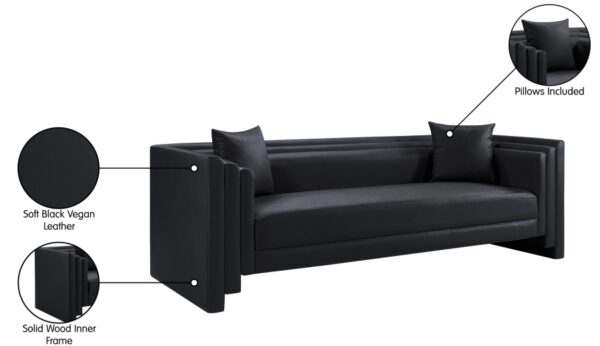 Everett 88.5" Vegan Leather Upholstered Sofa