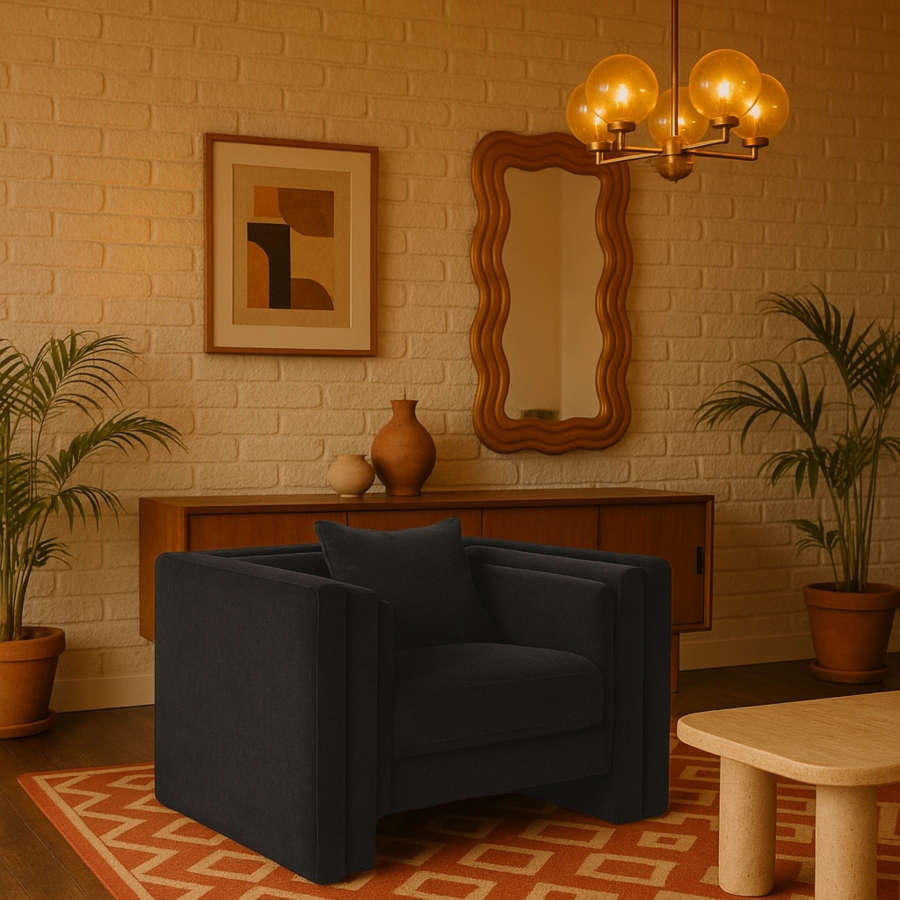 Everett Chenille Fabric Upholstered Chair