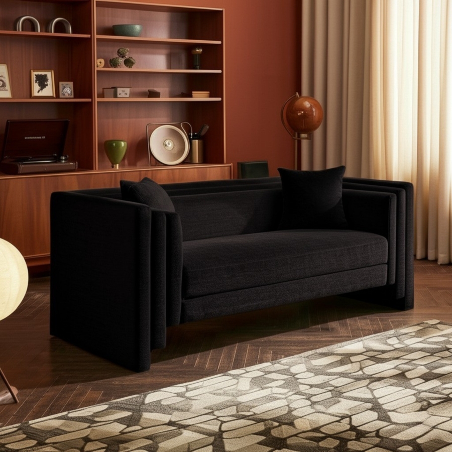 Everett 67" Chenille Fabric Upholstered Loveseat
