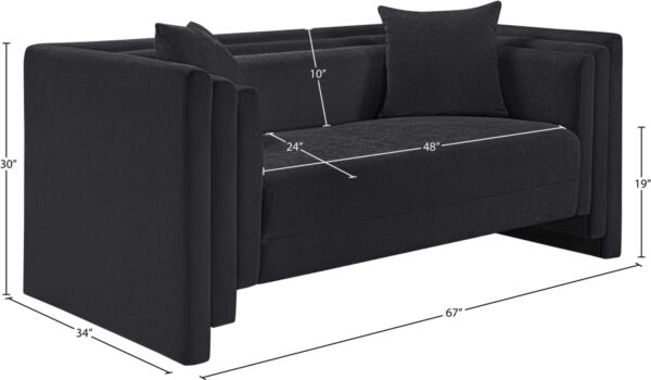 Everett 67" Chenille Fabric Upholstered Loveseat