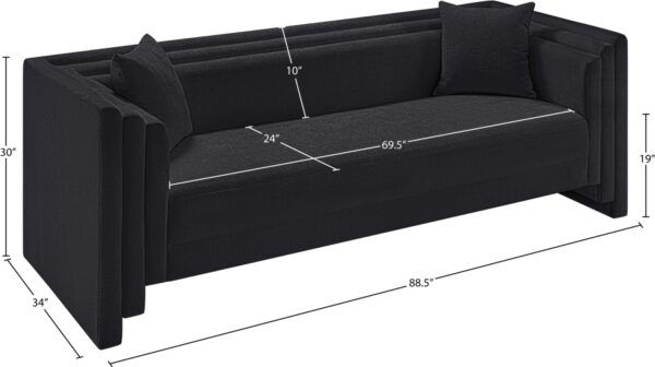 Everett 88.5" Chenille Fabric Upholstered Sofa