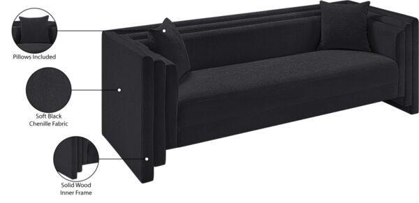 Everett 88.5" Chenille Fabric Upholstered Sofa