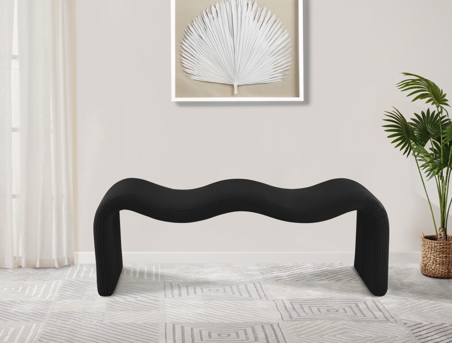 Willow Corduroy Fabric Upholstered Bench