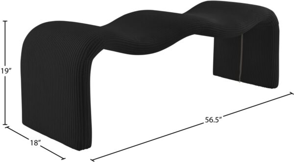 Willow Corduroy Fabric Upholstered Bench