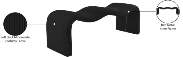 Willow Corduroy Fabric Upholstered Bench