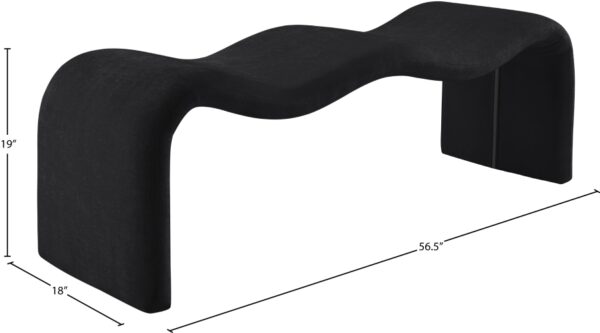 Willow Chenille Fabric Upholstered Bench