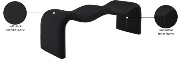 Willow Chenille Fabric Upholstered Bench