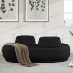 Argyle Teddy Fabric Upholstered Chaise/Loveseat