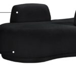 Argyle Teddy Fabric Upholstered Chaise/Loveseat
