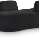 Argyle Chenille Fabric Upholstered Chaise/Loveseat