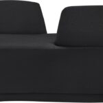Argyle Chenille Fabric Upholstered Chaise/Loveseat