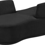 Argyle Chenille Fabric Upholstered Chaise/Loveseat