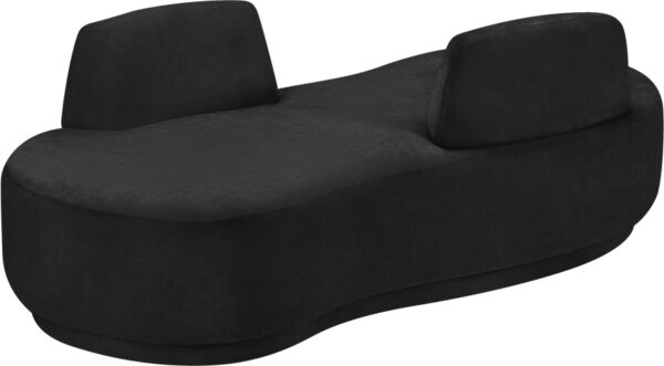 Argyle Chenille Fabric Upholstered Chaise/Loveseat