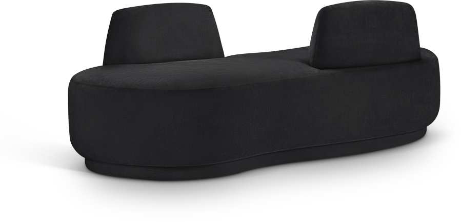 Argyle Chenille Fabric Upholstered Chaise/Loveseat
