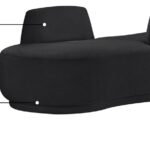 Argyle Chenille Fabric Upholstered Chaise/Loveseat